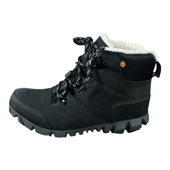 BOGS Women's Arcata Urban Leather Mid Winter Boot Waterproof, Black Size 7 - Picture 1 of 6